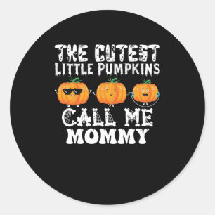 Sticker Rond Les plus mignons petits potirons m'appellent maman