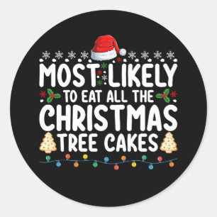 Sticker Rond Les Plus Susceptibles De Manger Tous Les Gâteaux D