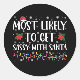 Sticker Rond Les Plus Susceptibles D'Être Sûrs Avec Les Noël De