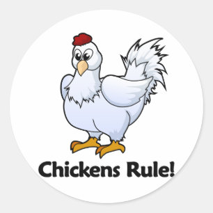 Sticker Rond Les poulets dominent !