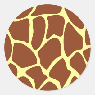 Sticker Rond Les Prints de Brown Girafe.