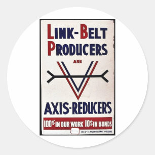 Sticker Rond Les producteurs de ceinture de lien sont axe -