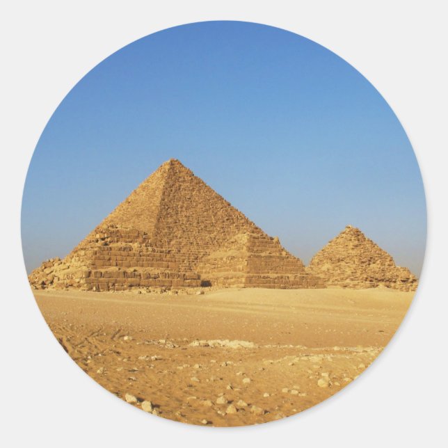 Sticker Rond Les pyramides égyptiennes (Devant)