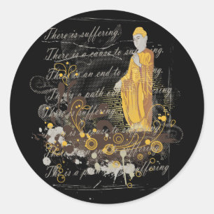 Sticker Rond Les quatre nobles vérités