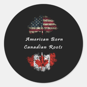 Sticker Rond Les racines canadiennes d'origine américaine