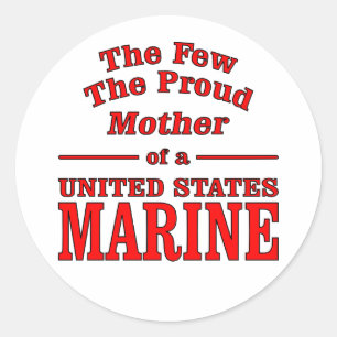 Sticker Rond Les Rares Fier Mère D'Une Marine Américaine