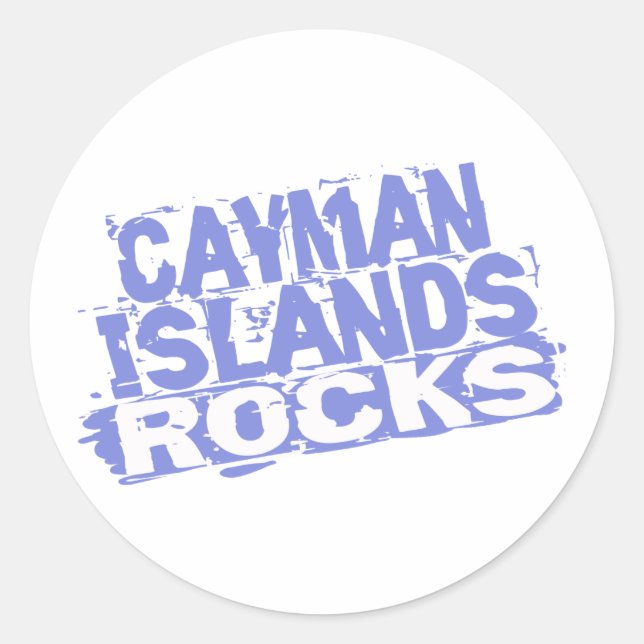 Sticker Rond Les Rochers des îles Caïmans (Devant)