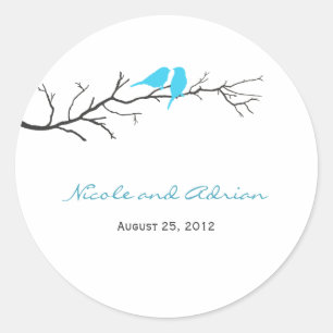 Sticker Rond Les silhouettes d'oiseaux favorisent les autocolla