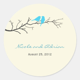 Sticker Rond Les silhouettes d'oiseaux favorisent les autocolla