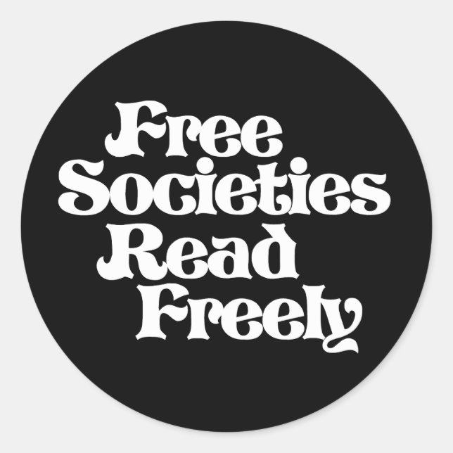 Sticker Rond Les sociétés libres lisent librement (Devant)