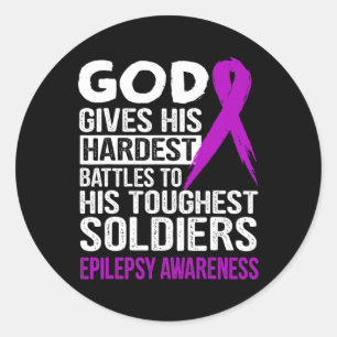Sticker Rond Les soldats les plus touchants de Dieu EPILEPSY SE