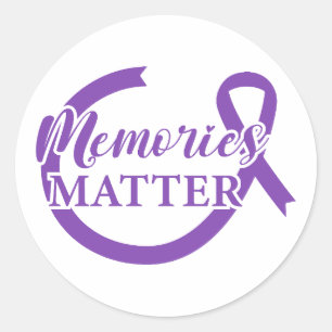 Sticker Rond Les souvenirs de sensibilisation d'Alzheimer compt