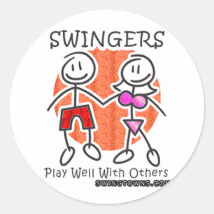 Sticker Rond Les Swingers Jouent Bien Ensemble