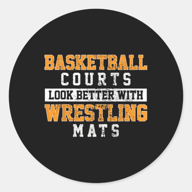 Sticker Rond Les Terrains De Basket-Ball Sont Meilleurs Avec Le (Devant)