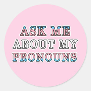 Sticker Rond Les transsexuels me questionnent sur mes lauréats