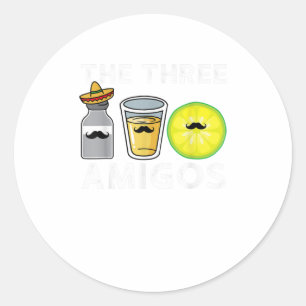 Sticker Rond Les Trois Amigos Drôle Cinco De Mayo Drinkin
