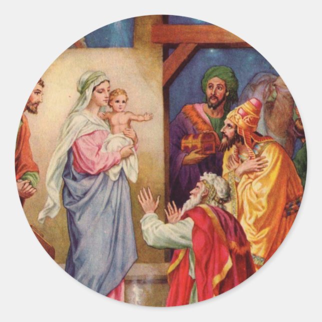 Sticker Rond Les trois sages (Devant)