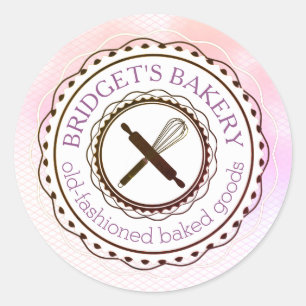 Sticker Rond Les ustensiles de cuisson fouettent de la cuisine 