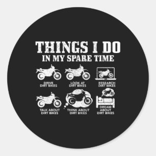 Sticker Rond Les Vélos Dirt Que Faire Dans Mon Temps De Rechang