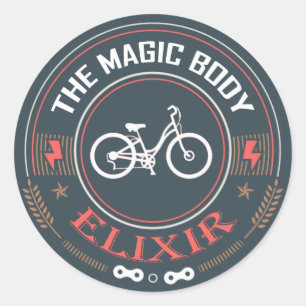 Sticker Rond Les Vélos, Le Corps Magique Elixir