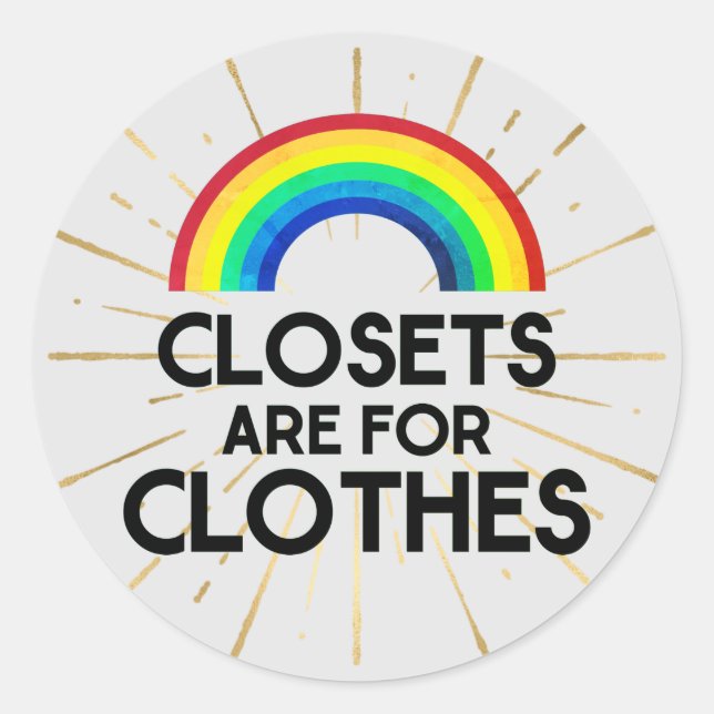 Sticker Rond Les Vêtements Sont Pour Gay pride (Devant)