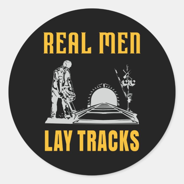 Sticker Rond Les vrais hommes (Devant)