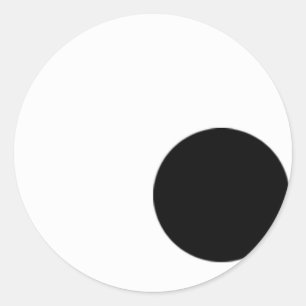 Sticker Rond Les yeux regardent vers le bas