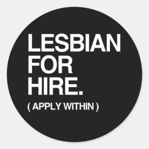 STICKER ROND LESBIENNE À LOUER