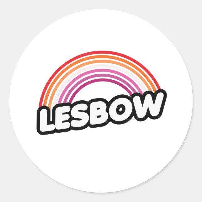 Sticker Rond Lesbow - Coucher de soleil (Devant)