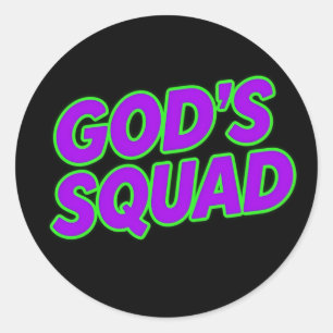 Sticker Rond L'escouade de Dieu