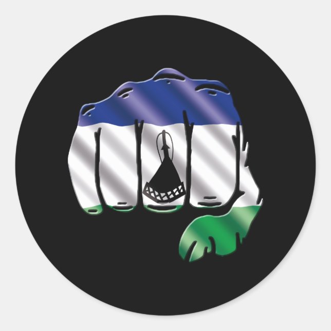 Sticker Rond lesotho (Devant)