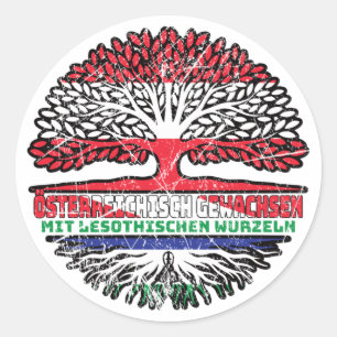 Sticker Rond Lesotho Lesotho Arbre autrichien