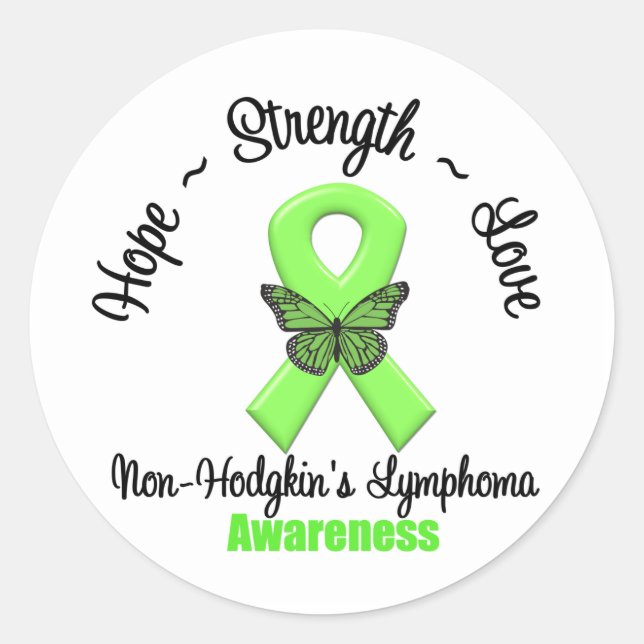 Sticker Rond L'espoir de la Lymphome d'un non-Hodgkin (Devant)