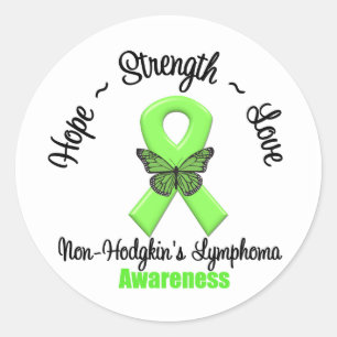 Sticker Rond L'espoir de la Lymphome d'un non-Hodgkin
