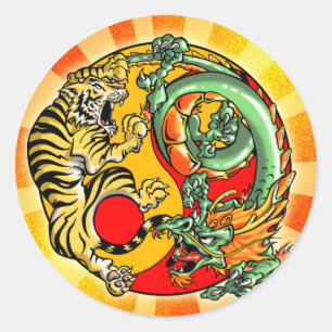 Sticker Rond L'esprit et le corps est un