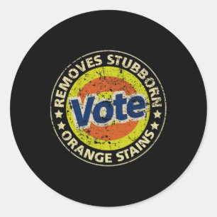 Sticker Rond Lessive anti-trump Vote Cadeaux drôles