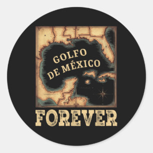 Sticker Rond L'Été Du Golfe Du Mexique Pas Trump L'Histoire Amé