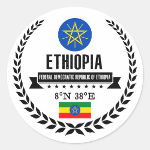 Sticker Rond L'Ethiopie