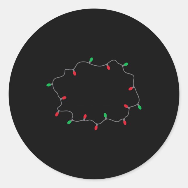 Sticker Rond Lets Get Lit Funny Christmas Quote  (Devant)