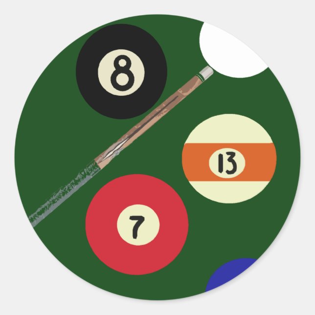 Sticker Rond letsplaypool (Devant)