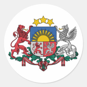 Sticker Rond Lettonie, Lettonie