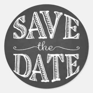 Sticker Rond Lettrage manuel rustique Enregistrer l'autocollant