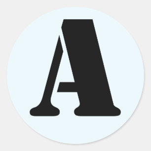 Sticker Rond Lettre A Alphabet au crayon par Janz Alice Blue