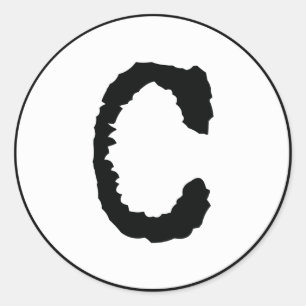 Sticker Rond Lettre C