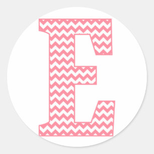 Sticker Rond LETTRE CHIVRE PLEIN PEU CHINE E MONogramme