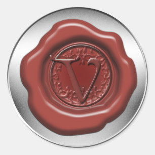 Sticker Rond Lettre d'étanchéité V