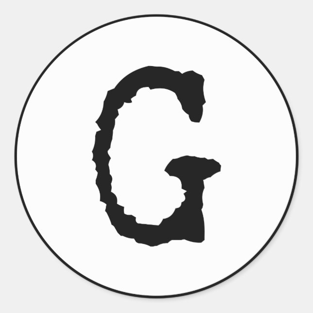 Sticker Rond Lettre G (Devant)