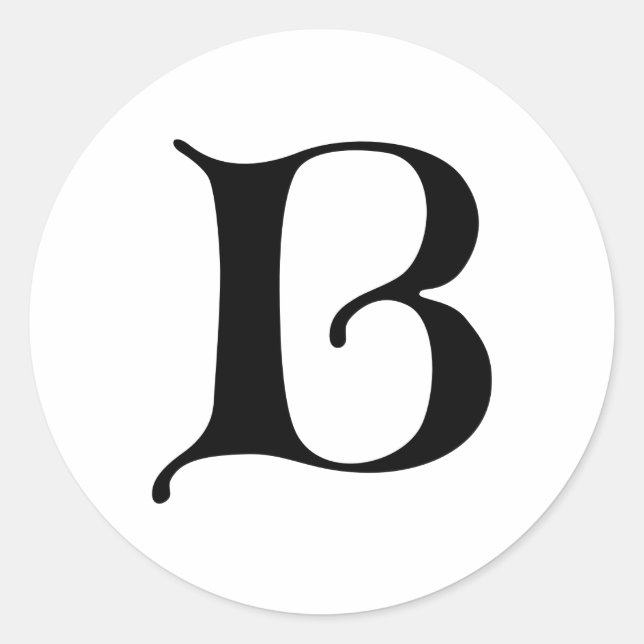 Sticker Rond Lettre gothique B (Devant)