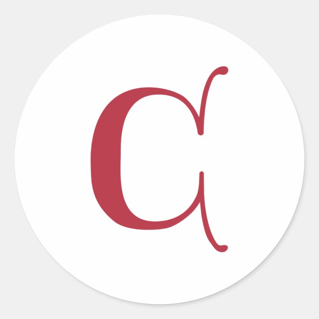 Sticker Rond Lettre gothique C (Devant)