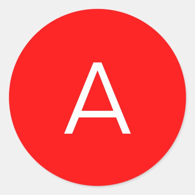 Sticker Rond Lettre initiale du monogramme rouge professionnel (Devant)